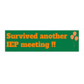 Survived Another IEP Meeting – Bumper Sticker – Waterproof Vinyl Decal