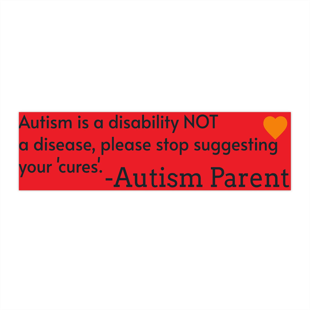 Autism Disability Awareness Bumper Sticker (Waterproof Vinyl)