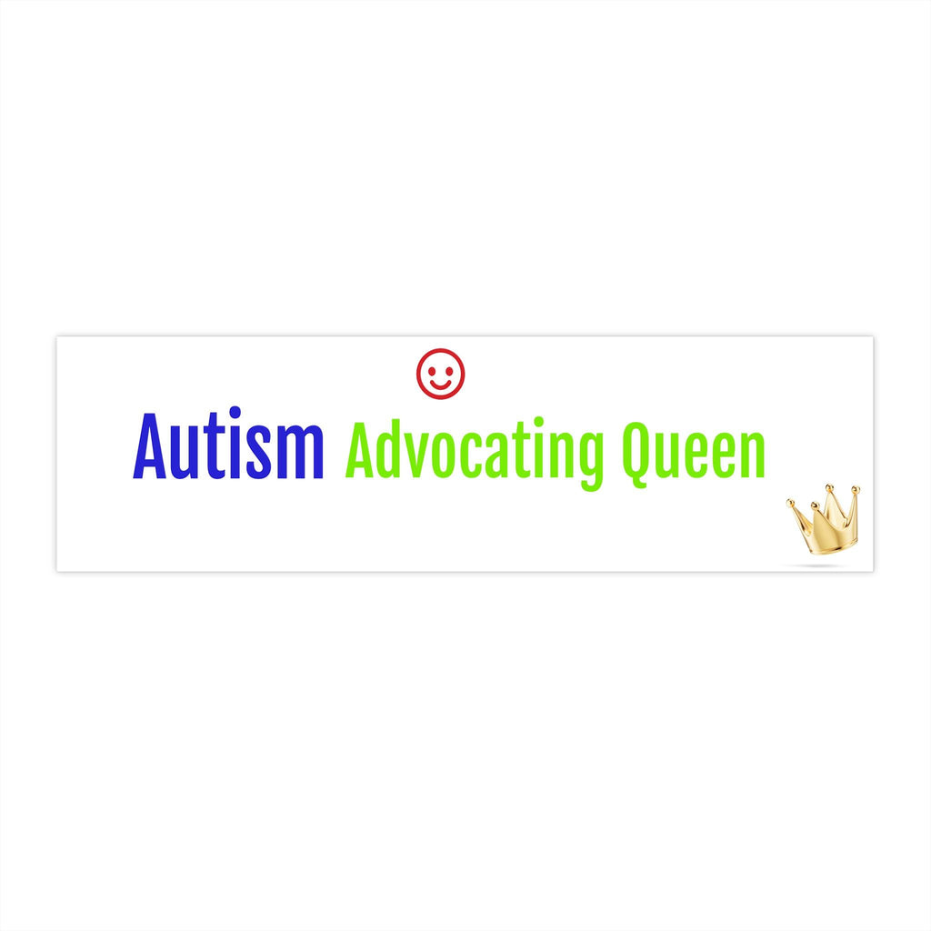 Autism Advocating Queen Bumper Sticker: Waterproof Vinyl Decal